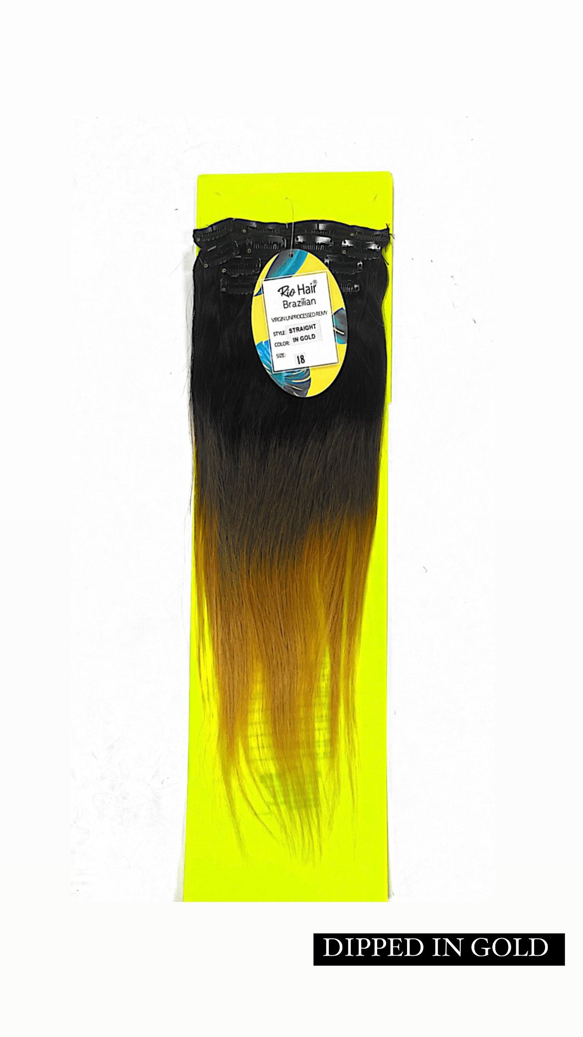 RIO 12A 100% VIRGIN BRAZILIAN REMY HAIR - 9 PCS CLIP IN EXTENTION - STRAIGHT