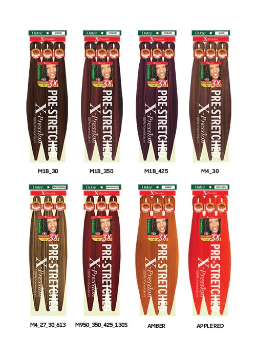 OUTRE X-PRESSION PRE-STRETCH BRAIDING HAIR - 100% KANEKALON - 3X ULTRA BRAID