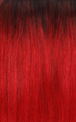 Ali Bundles Unprocessed Brazilian Virgin Human Hair Weave Color Bundles Straight 3Pcs + 13X4 Closure (#OTN/RED) ([16"+18"+20" with12"], OTN/RED)