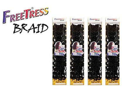 2X SOFT CURLY FAUX LOC 18" (4-Pack, 1) - FreeTress Synthetic Crochet Braid