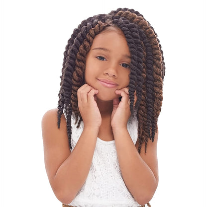Janet Collection Crochet Interlocking BEBE MAMBO TWIST BRAID 10" (3-Pack, 1)
