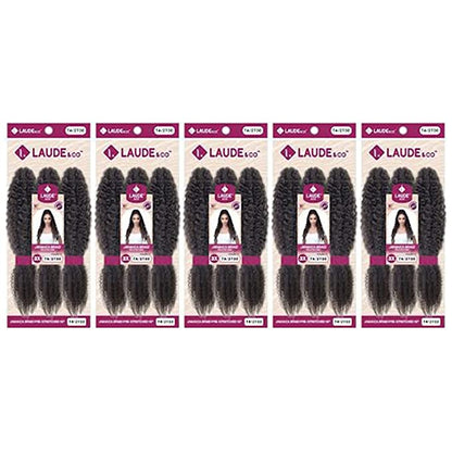 Laude Crochet Braids 3X JAMAICA BRAID PRE-STRETCHED 26" (5-Pack, T1B/BUG)