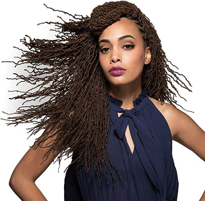 Laude Crochet Braids African Roots Braid Collection Micro Locs 18" (Kimi Locs) (Pack of 3, 3T1B/30/27)