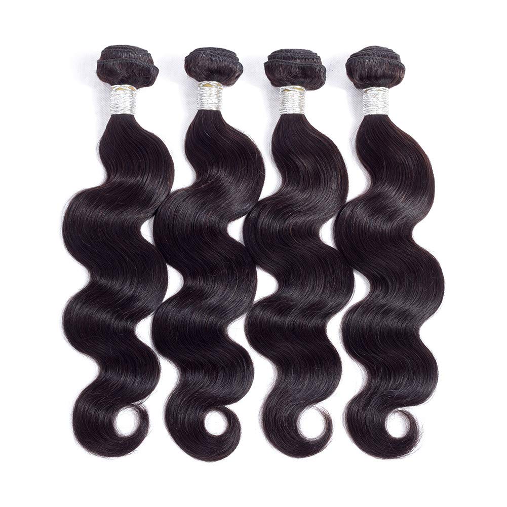 8A Brazilian Body Wave Bundles 14 16 18 20inches Human Hair Weave Unprocessed Body Wave Human Hair Bundles Brazilian Body Wave Virgin Hair Extensions Natural Color Find Your New Look Today!