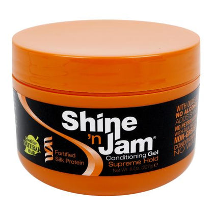 Ampro Shine 'n Jam Conditioning Gel Supreme Hold 8oz/ 227g Find Your New Look Today!