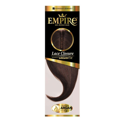 Sensationnel Human Hair Weave Empire 3-Way Parting Lace Closure Yaki 12"