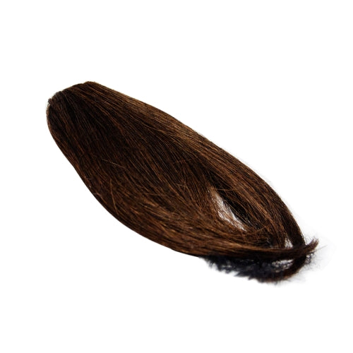 Scunci Faux Hair Clip on Bangs Dark Brunette 6"