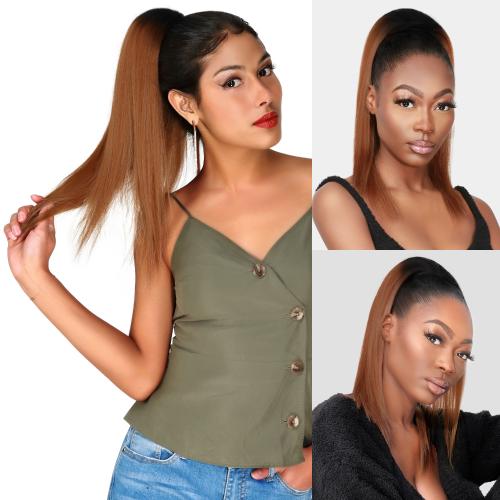 Instant Glitz Synthetic Drawstring Ponytail Straight 18"