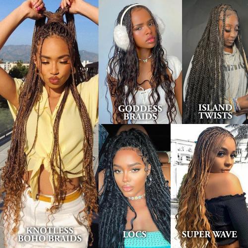 Milky Way Que Human Hair Braids Water Bulk [18"] (2)