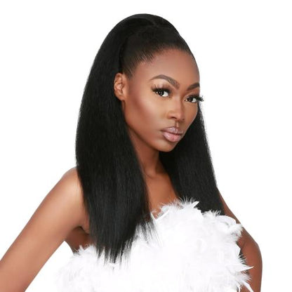 Instant Glitz Synthetic Drawstring Ponytail Natural Yaki Straight 24"