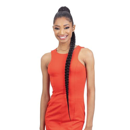 FreeTress Equal Weave Drawstring Ponytail Pre-Stretched Braided Ponytail 38"