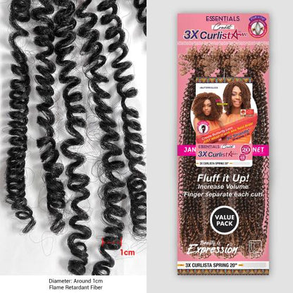Janet Collection Crochet Braids Essentials 3X Curlista Spring 20"