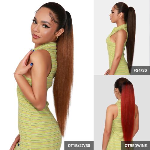 Instant Glitz Synthetic Drawstring Ponytail Straight 28"