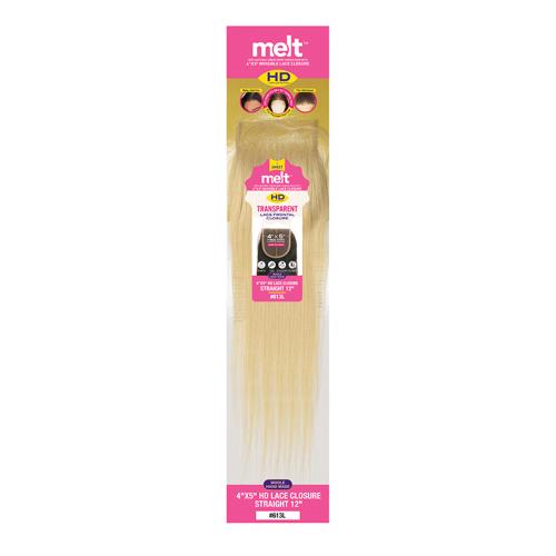 Janet Collection Natural Virgin Remy Human Hair Melt 4X5 HD Lace Closure Straight (10"-14")