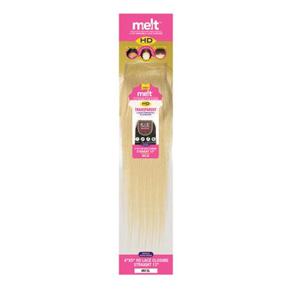 Janet Collection Natural Virgin Remy Human Hair Melt 4X5 HD Lace Closure Straight (10"-14")