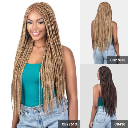 FreeTress Equal Braided HD Lace Front Wig Natural Box Braid 32"