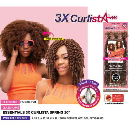 Janet Collection Crochet Braids Essentials 3X Curlista Spring 20"