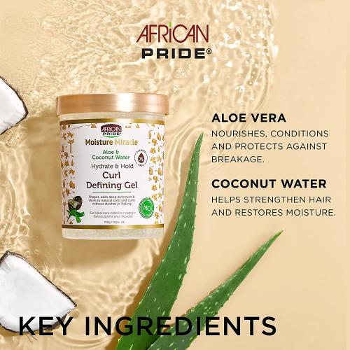 African Pride Moisture Miracle Olive & Tea Tree Max Hold Styling Gel 18oz