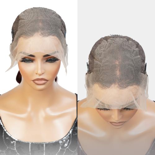 UpScale 100% Human Hair Glueless Pre Plucked 13x6 Lace Frontal Wig Pink Brown Highlight Straight 20"