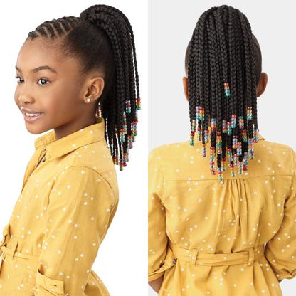 Outre Drawstring Ponytail Lil Looks Beaded Box Braids 12"
