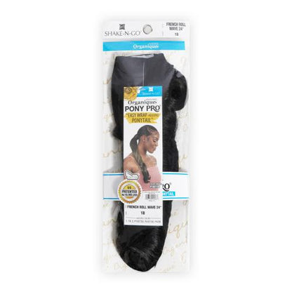 Milky Way Organique Pony Pro Easy Wrap Around Ponytail French Roll Wave 24"