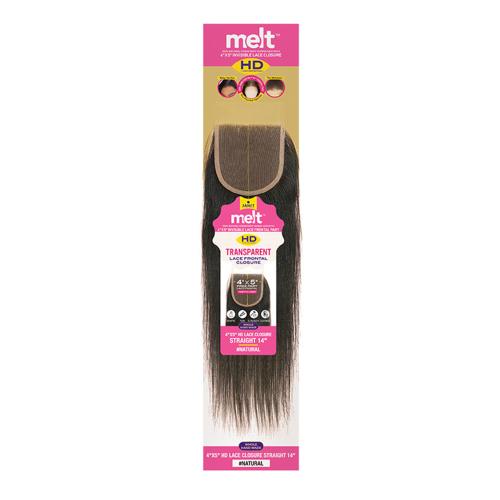 Janet Collection Natural Virgin Remy Human Hair Melt 4X5 HD Lace Closure Straight (10"-14")