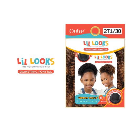 Outre Drawstring Ponytail Lil Looks Springy Coils 8"