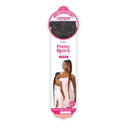 Outre Wrap Ponytail Pretty Quick Natural Braided Fishtail 42"