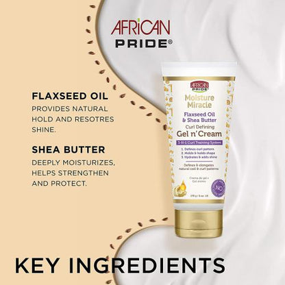 African Pride Moisture Miracle Curl Defining 3 In 1 Gel n' Cream 6oz