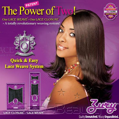 Royal Human Hair Blend Weave Zury Q Lace Closure 12-14"
