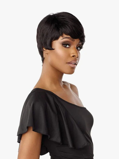 Sensationnel DENIA 	100% Human Hair, Empire, Empire wig, Salt&Pepper, Special Gray Colors, Trendy Natural Look