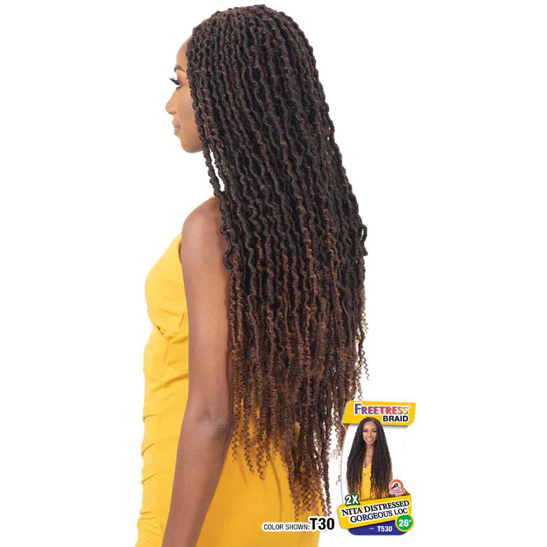 FREETRESS: 2X NITA DISTRESSED GORGEOUS LOC 26'' CROCHET BRAIDS Find Your New Look Today!