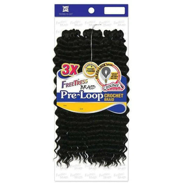 FREETRESS: 3X PRE-LOOPED CROCHET WATER WAVE 16''