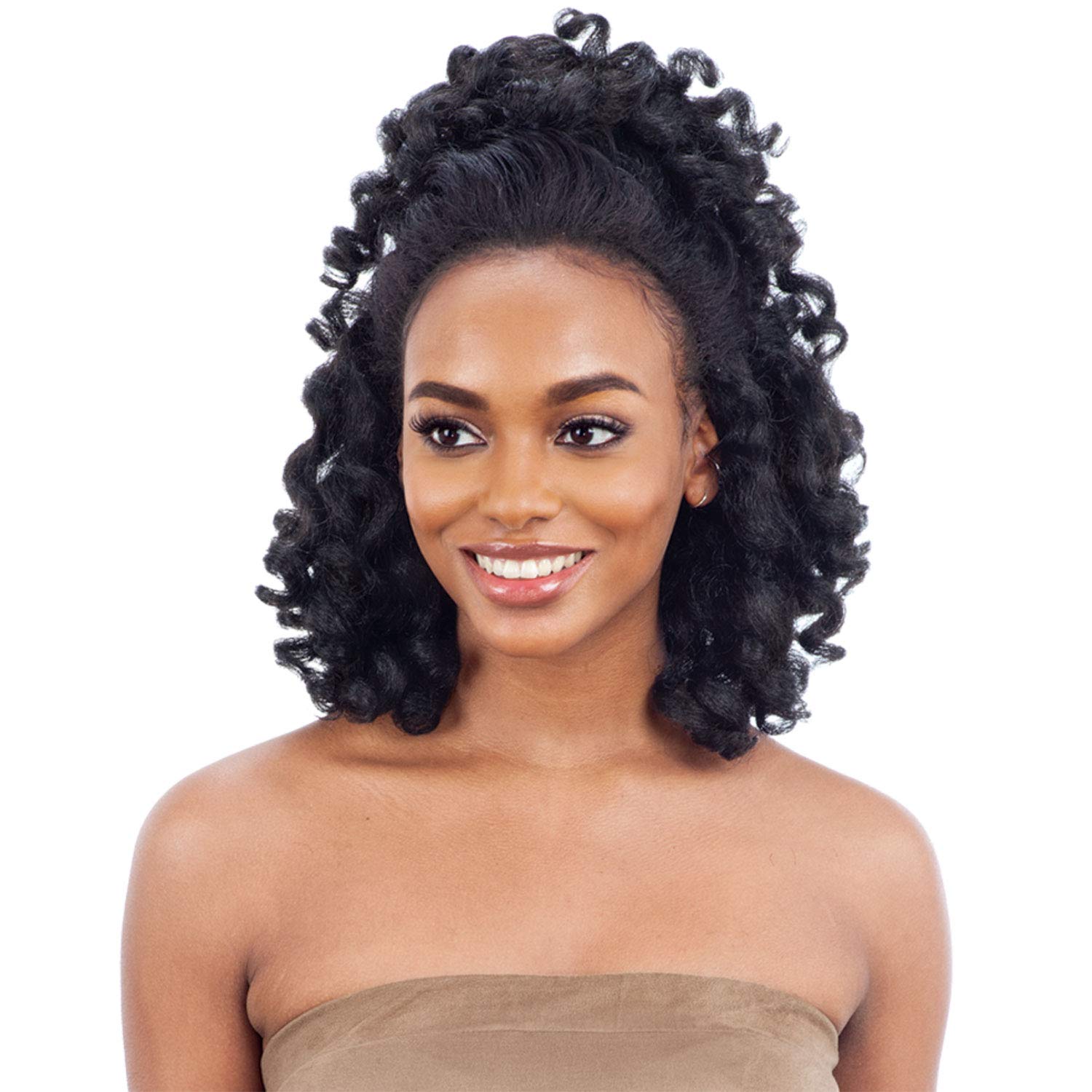 Freetress Equal Synthetic Drawstring Full cap Half Wig - NATURAL ROD SET (T27) Find Your New Look Today!