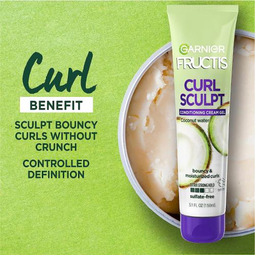 Garnier Fructis Style Curl Sculpt Conditioning Cream Gel Extra Strong Hold 5.1oz/ 150ml Find Your New Look Today!