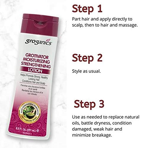 Groganics Grotivator Growth Moisturizing Lotion 8 oz Find Your New Look Today!