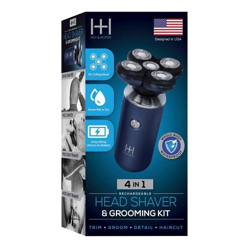 Hot & Hotter 4 In 1 Head Shaver & Grooming Kit Find Your New Look Today!