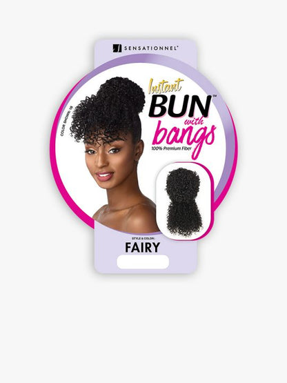 Sensationnel FAIRY Curly bun style with curly bang