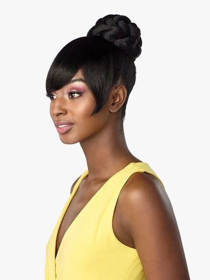 Sensationnel GIA Braided bun style with side bang