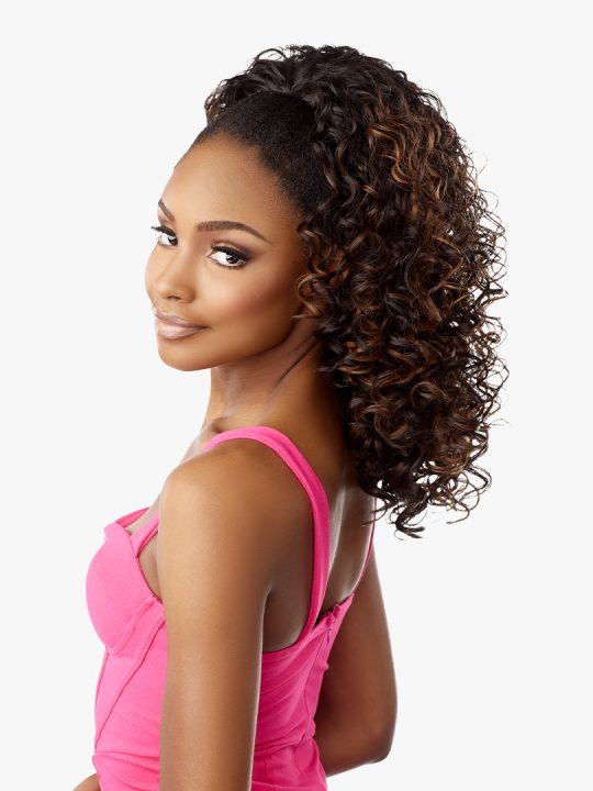 Sensationnel IWD 17 ½ wig, 100% Premium Fiber, Drawstring cap, Half Wig,