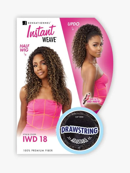Sensationnel IWD 17 ½ wig, 100% Premium Fiber, Drawstring cap, Half Wig,