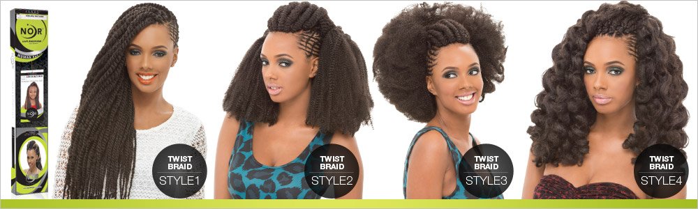 Janet Collection Afro Twist Braid Color 1B (6 Packs) Find Your New Look Today!