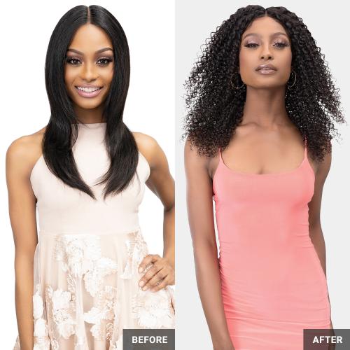 Janet Collection Natural Virgin Remy Indian Hair HD Swiss Lace Front Wig Luscious Wet N Wavy Bohemian Find Your New Look Today!