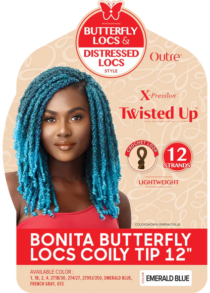 OUTRE X-PRESSION - TWISTED UP - BONITA BUTTERFLY LOCS COILY TIP 12"