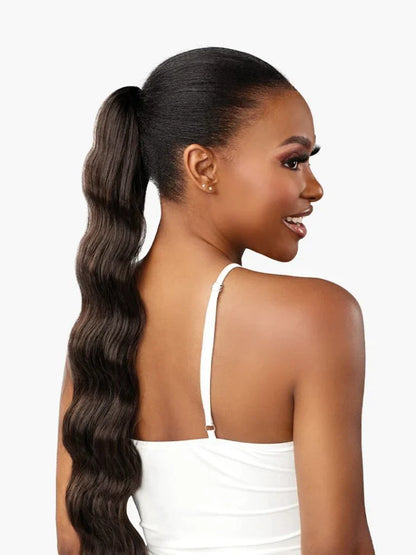 Sensationnel RAYA Drawstring, Easy Styling, Heat Resistant Fiber, LuLuPony, Perfect protective style, Ponytails, Quick simple and stylish