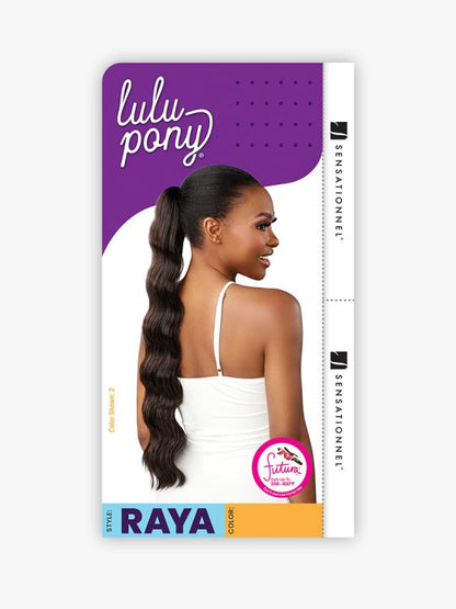Sensationnel RAYA Drawstring, Easy Styling, Heat Resistant Fiber, LuLuPony, Perfect protective style, Ponytails, Quick simple and stylish