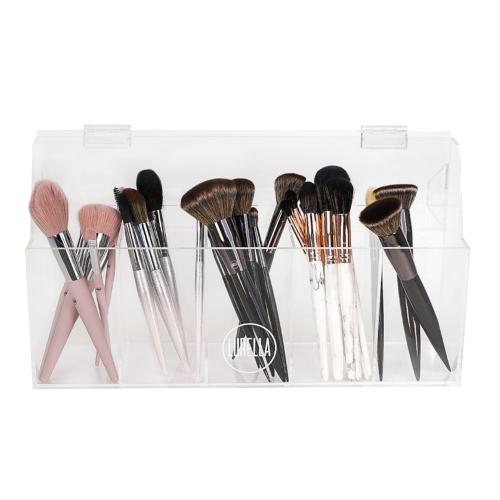 Lurella Clear Acrylic Makeup Brush Organizer Holder With Lid 5 Slot Find Your New Look Today!