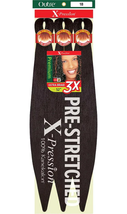 OUTRE X-PRESSION PRE-STRETCH BRAIDING HAIR - 100% KANEKALON - 3X ULTRA BRAID
