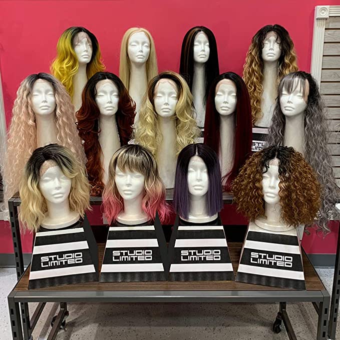 STUDIO LIMITED Styrofoam Mannequin Head, Long Neck, White Foam Wig Head Display (1 PC) Find Your New Look Today!