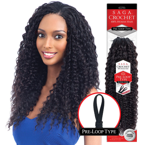 Saga Human Hair Crochet Braids Pre Loop Type Super Curl Find Your New Look Today!